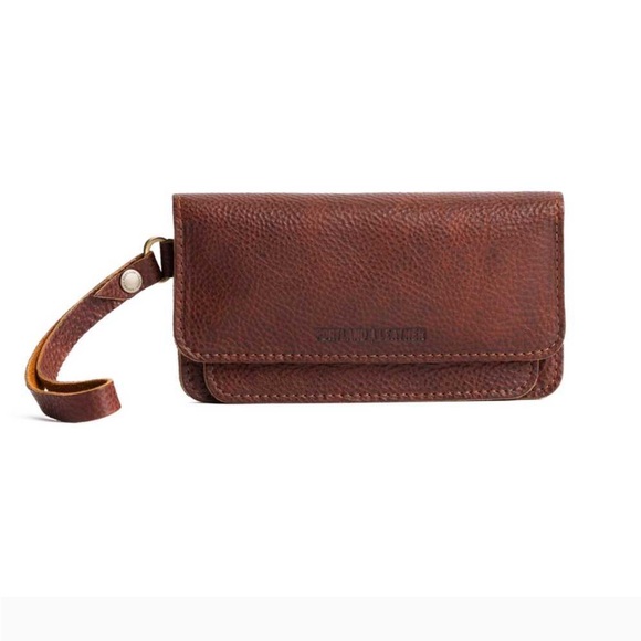 Portland Leather Handbags - Portland Leather Goods Nutmeg Lily Wristlet